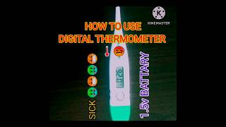 HOW TO USE DIGITAL THERMOMETER 🌡️🤒youtubeshorts digitalthermometer use check ✔️ [upl. by Emoreg]