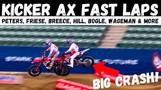 BREECE JUMPS INTO FRIESE Kicker Arenacross Fast Laps Round 1 Reno [upl. by Nylzor]