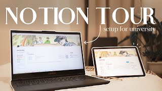 how i organize universityschool with notion  notion tour for students [upl. by Buller]