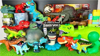 Jurassic World Unboxing Review Colorful Dinosaur Big Trex Spinosaurus Carnotaurus Megalodon [upl. by Wolfort]