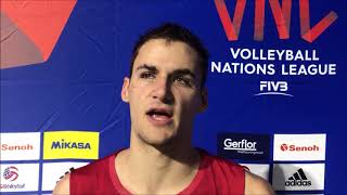 USA vs SRB Post Match Interview TJ DeFalco [upl. by Gaven]