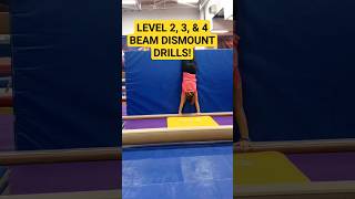 BEAM DISMOUNT DRILLS for levels 2 3 amp 4 Check out the scrunchie trick gymnasticscoach shorts [upl. by Elinor]