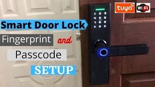 Tuya Smart Door Lock Fingerprint and Passcode Setup [upl. by Naujet]