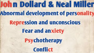 Dollard amp Miller Stimulusresponse theory of personality part 2 [upl. by Hooker]