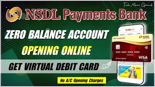 NSDL Payment Bank Zero Balance Account Opening Online  NSDL Payments Bank  Bank Account Online [upl. by Harms632]