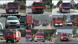 PrimeurGrootWaterTransport Brandweer HVZ Waasland met spoed naar een industriebrand in Stekene [upl. by Susy]