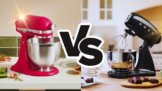 Kitchenaid Artisan Vs Smeg Retro Stand Mixer Showdown [upl. by Nosauq]