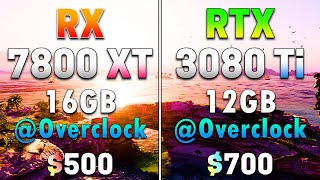 RX 7800 XT 16GB Overclock vs RTX 3080 Ti 12GB Overclock  PC Gameplay Tested [upl. by Agbogla]