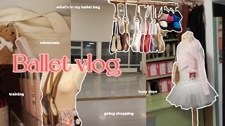 ballet things vlog 🩰 whats in my ballet bag dance class rehearsals shopping with friends [upl. by Iruahs400]