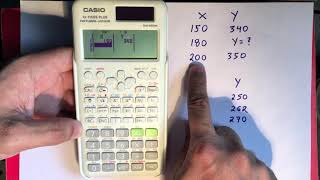 Interpolación lineal con calculadora Casio [upl. by Tattan]