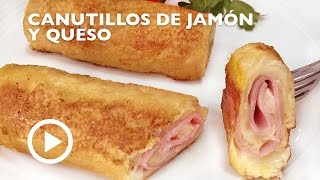 Receta de canutillos de jamon y queso [upl. by Iznil]