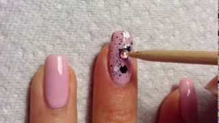 DIY Gel Nail Polish Application with Charms Crystals amp Studs ❤ [upl. by Pasahow]