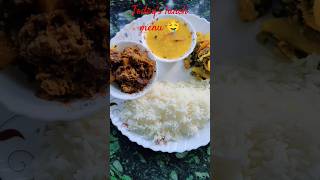 🤤 spicy mutton kema fry with dal and vegetables viralshort lunchtime pleasesubscribe [upl. by Hgielsel404]