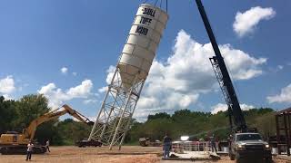 Lifting cement silo [upl. by Anyat]