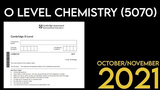 O level Chemistry 507022 winter 2021 past paper solved part 2 solved [upl. by Nosreme551]