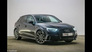 AUDI A3 TFSI S LINE BLACK EDITION BLACK 2018 [upl. by Tsenrae]