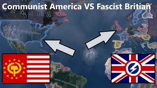 Communist USA And Fascist Britain Hoi4 Timelapse [upl. by Amann]