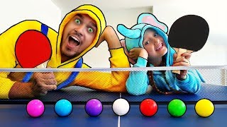 Aprende colores ping pong tennis bolas  bebé rimas para los niños [upl. by Cirederf]