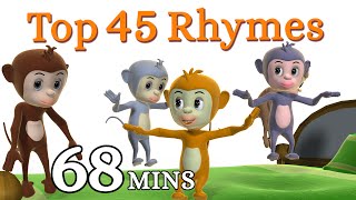 Five Little Monkeys Jumping On The Bed Nursery Rhyme  Kids Songs  3D English Rhymes for Children [upl. by Daniyal223]