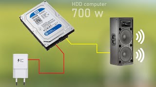 DIY Powerful Ultra Bass Amplifier HDD Computer  No IC  Simple Circuit [upl. by Hcahsem]