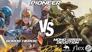 Boros Heroic VS Mono Green Devotion MTG Pioneer [upl. by Feldman]