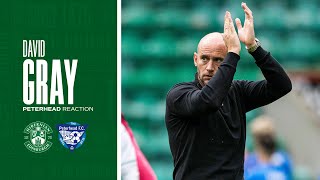 Hibernian 4 Peterhead 0  David Grays Reaction  Premier Sports Cup [upl. by Moises881]