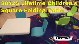 Lifetime 80425 Childrens Square 24quotx24quot Folding Table [upl. by Aerdnu]