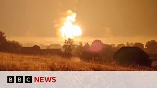 Russia region orders evacuation after Ukraine drone attack  BBC News [upl. by Anade137]