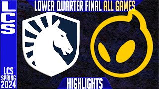 TL vs DIG Highlights ALL GAMES  LCS Spring 2024 Playoffs Quarterfinal  Team Liquid vs Dignitas [upl. by Aninad]