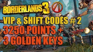 Borderlands 3 VIP amp Shift Codes 2  Over 3000 Points  3 Golden Keys [upl. by Asimaj988]