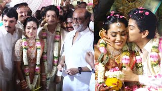 SuperStar Rajinikanth AnbuChezhiyan Daughter Marriage Sushmitha Sharan marriage SushmithaWedsSharan [upl. by Amalbergas]