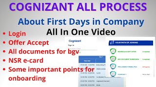 Important Documents  Cognizant All Process StepbyStep  Background Verification  NSR eCard [upl. by Yespmed771]