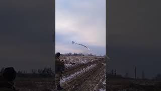 Ukraine  German supplied Flakpanzer Gepard SPAAG destroy air target [upl. by Etnuaed]