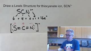 Formal Charge in Lewis Structures Thiocyanate ion and cyanide ionChemistry Homework [upl. by Hendrickson]