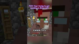 POV Trying to get MENDING VILLAGER in Minecraft [upl. by Netty]