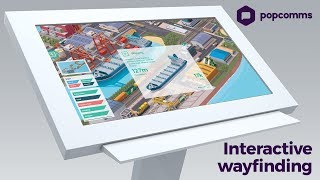 Exploring an interactive wayfinding map on a touchscreen experience [upl. by Einoj]