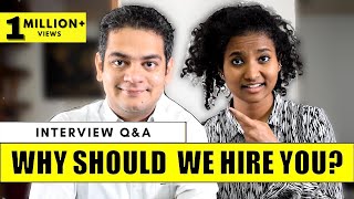 Interview Question Why Should We Hire You  Best Answer for Freshers amp Experienced People ✓ [upl. by Estella]