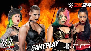 Team Rhea Ripley Vs Team Asuka Tonight Tag Team Match WWE 2K24 [upl. by Wichern]