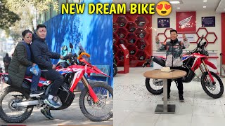 DREAM BIKE KINERA AMA SANGA PUJA GARNA GAYE😍  CRF RALLY 300  rajkumarthapamagar32 [upl. by Ainar]