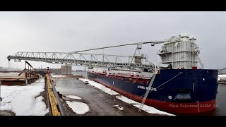 New Ship for Christmas Eve  The Algoma Intrepid Discharging Salt  Compass Minerals Duluth 122320 [upl. by Dronski471]