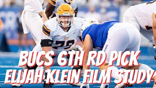 Bucs 6th Rd Pick OL Elijah Klein Film Study 2024 Tampa Bay Buccaneers OffSeason [upl. by Aynna]