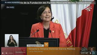 Amalia García Medina Senadora de México Habla sobre Heberto Castillo y Demetrio Vallejo 5Sep2024 [upl. by Airaet224]