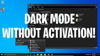 Enable Dark Mode Without Activating Windows 10 [upl. by Carrissa]