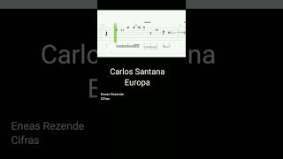 Europa Carlos Santana Solo de Guitarra na Tablatura Santana Ícone da Guitarra Início da música [upl. by Sirrom]