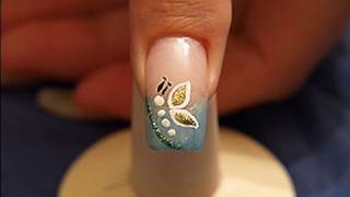 Butterfly motif as fingernail design [upl. by Yasibit]