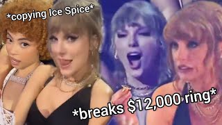 Taylor Swift being DRUNK amp ICONIC on VMAs for 2 minutes straight [upl. by Aynuat]