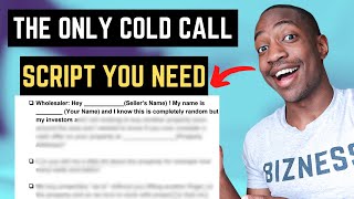 The ONLY Cold Call Script You NEED Wholesaling Real Estate [upl. by Akihsal502]