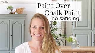 Furniture Flip  Paint Over Chalk Paint WITHOUT Sanding [upl. by Ahsineb]