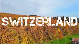 Beautifull Switzerland in autumn airial view of a forest  Kestenholz  with DJI MINI 4 Pro [upl. by Amery976]