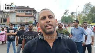 Goan Reporter Warren Alemao at Margao Protest  Day 2 for immediate arrest of Subhash Velingkar [upl. by Eimrej257]